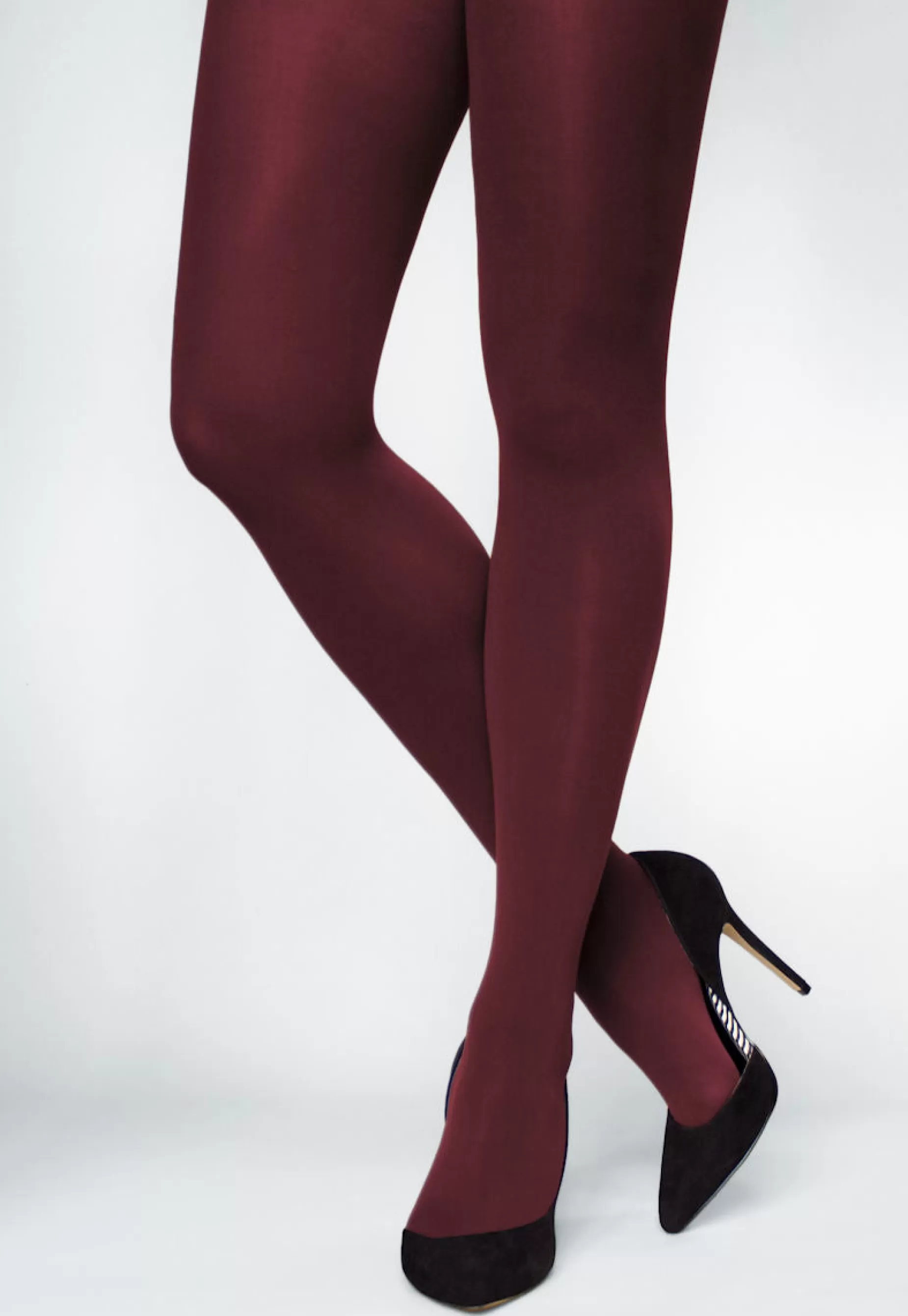 Men's | Cecilia de Rafael Ave 70 Denier Matte Opaque Tights By Black