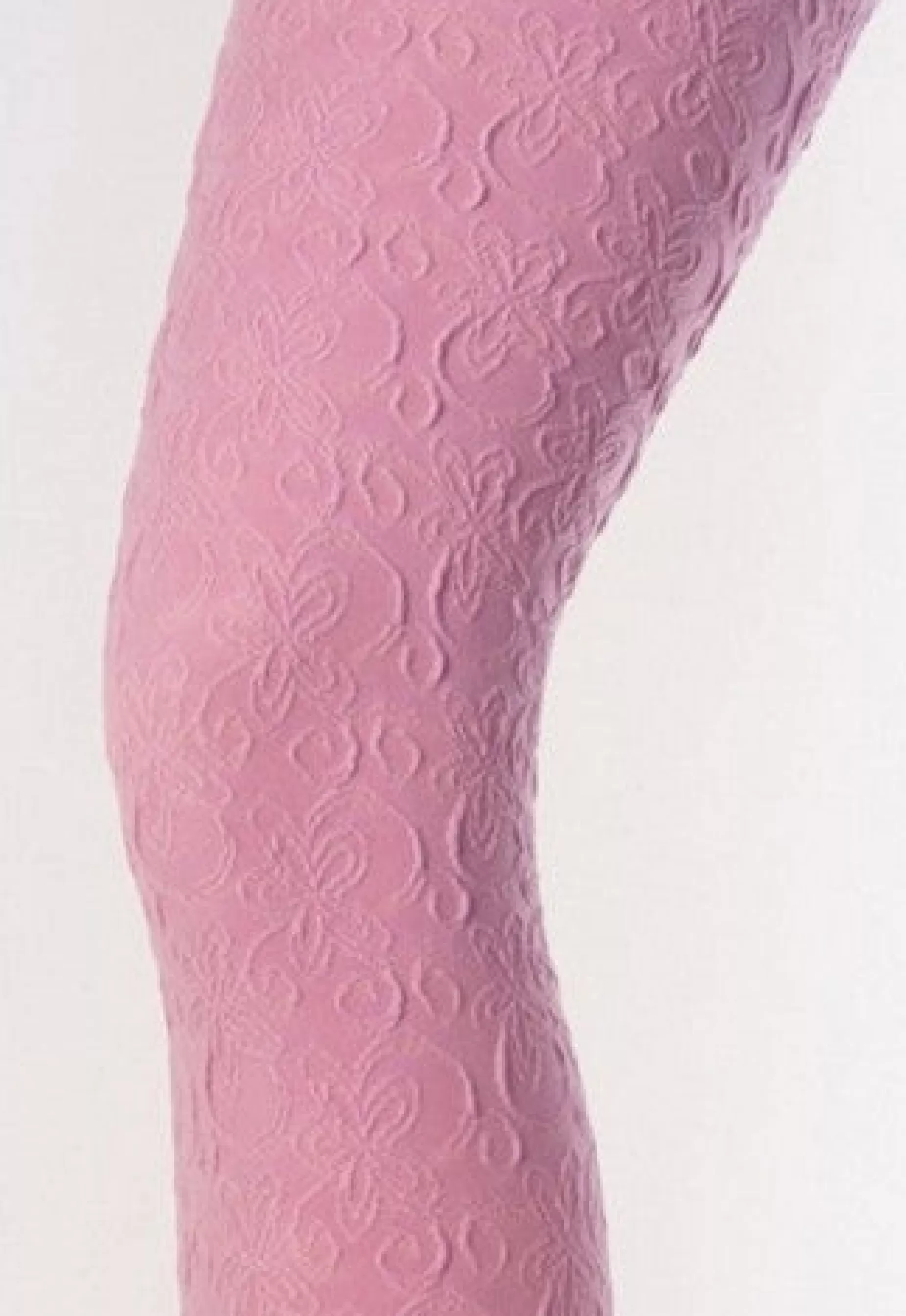 Kids' Tights | Giulia Bonny 02 Floral 3D Textured Opaque Girls' Tights By