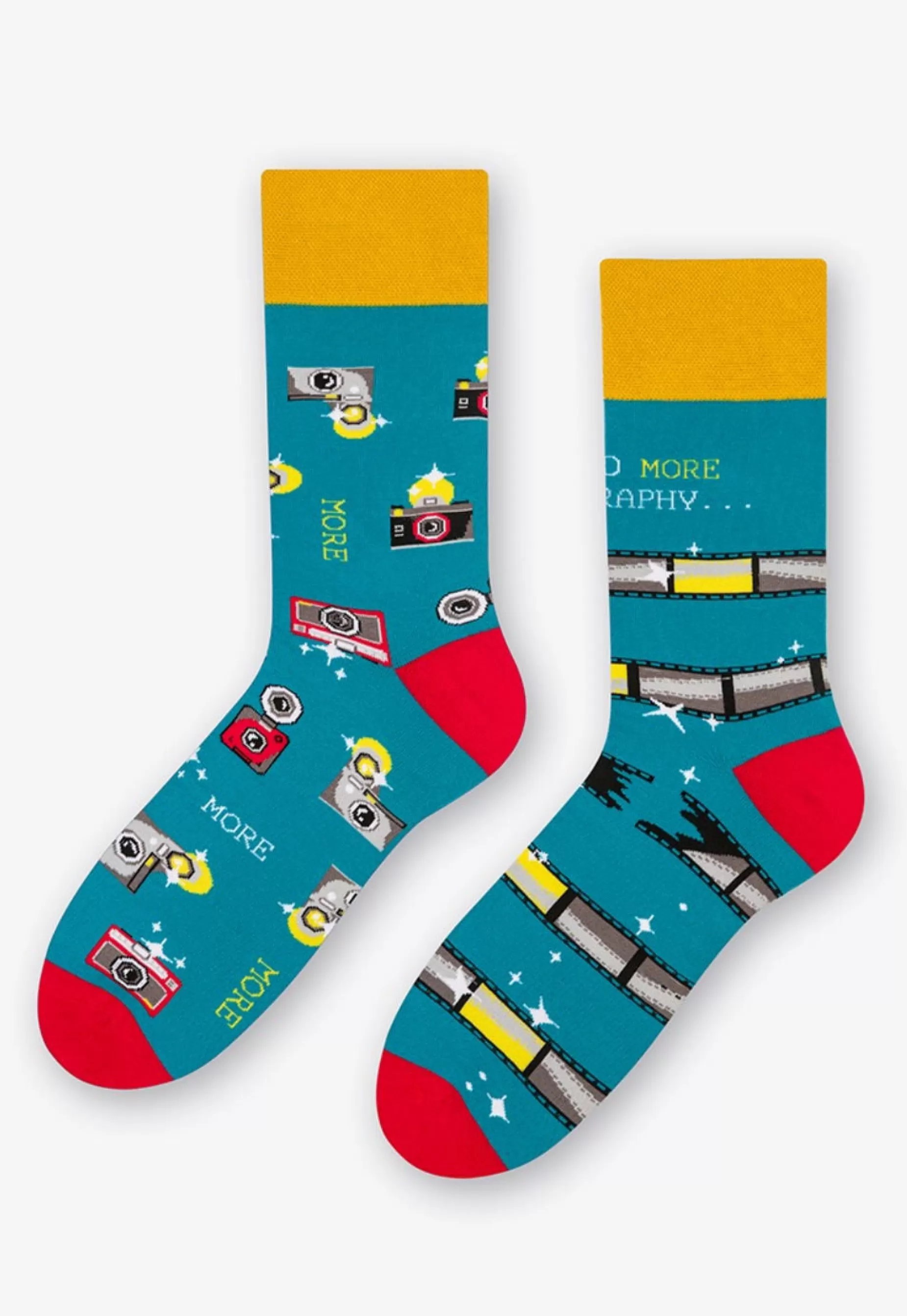 Cotton Socks | More Camera Photography Odd Patterned Socks In Bright By Teal