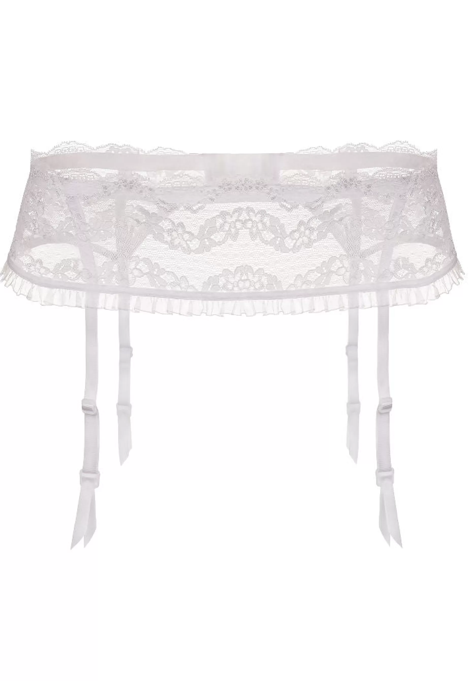 Suspender Belts | Julimex Lilly 4 Straps Floral Lace Suspender Belt By