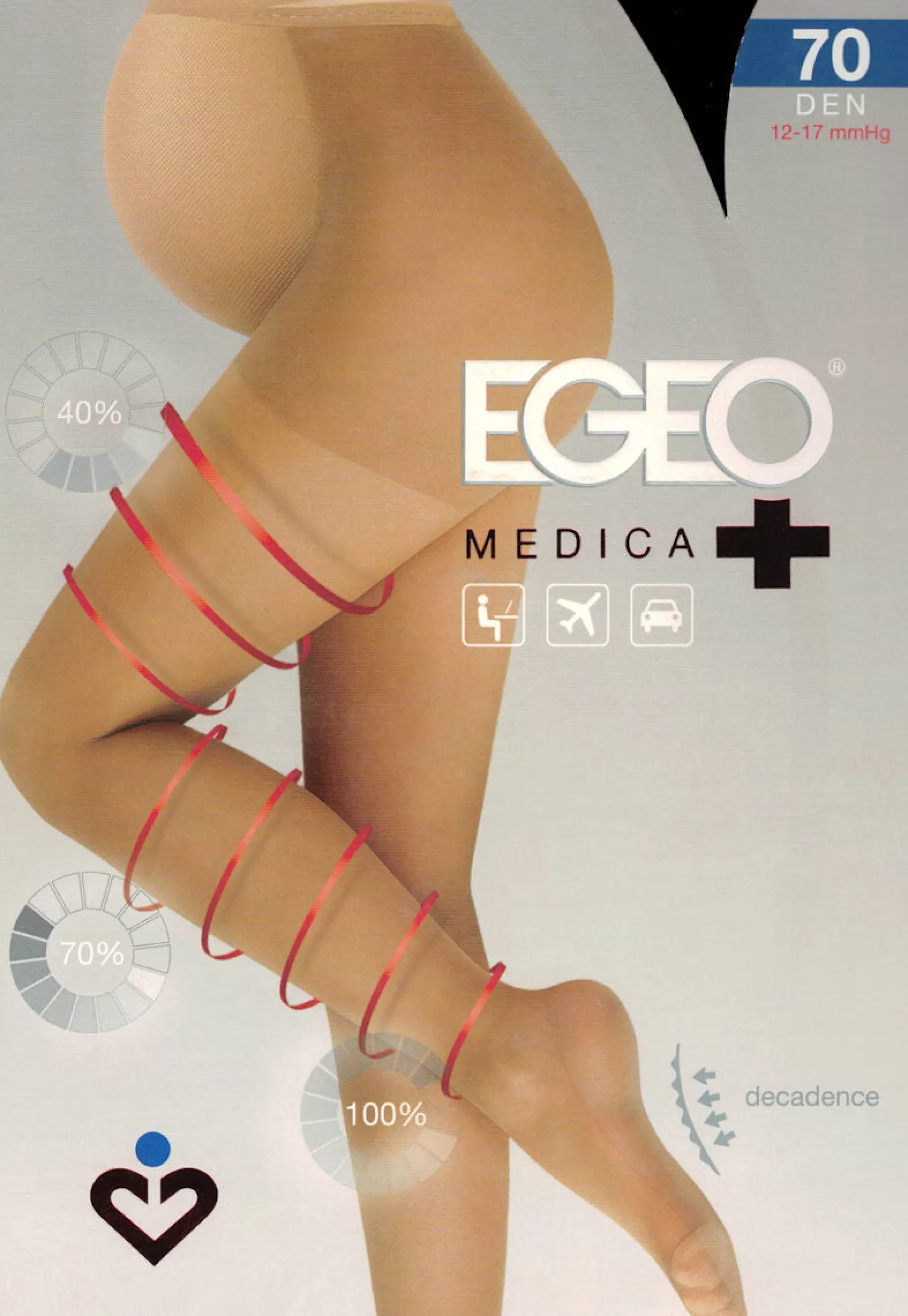 Support & Compression | Egeo Medica 70 Den Maternity Compression Support Tights By Black
